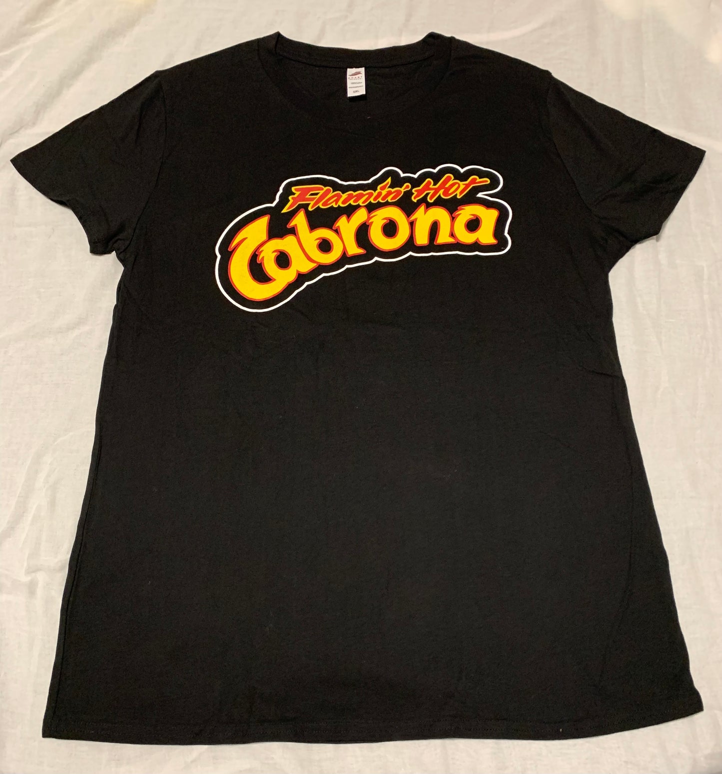 Woman's New Nostalgic " Flamin' Hot Cabrona " Funny T-Shirt