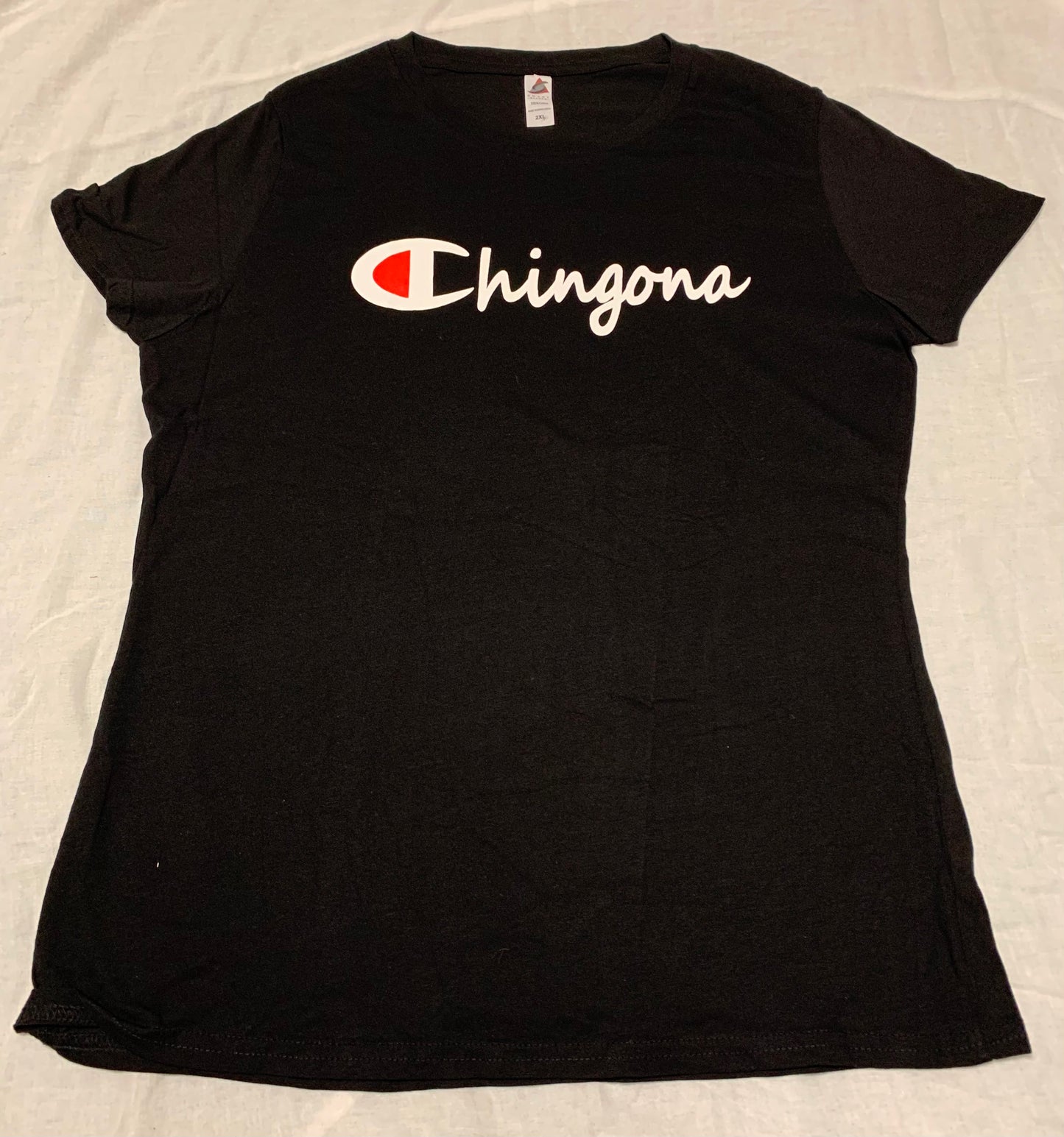 Woman's New Nostalgic "Chingona" Print Funny Short Sleeve Slim Fit T-Shirt