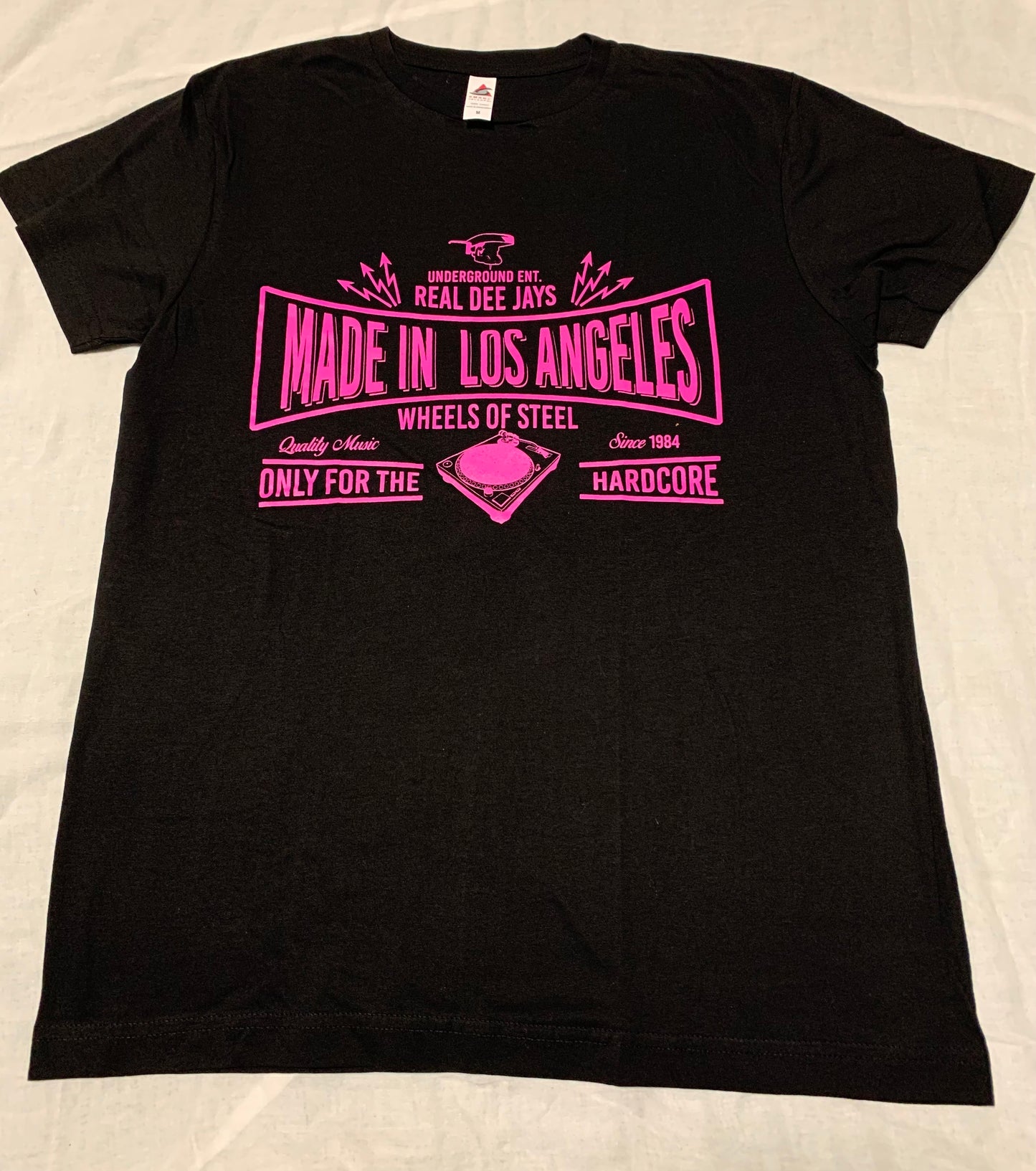 Woman's New Nostalgic "Made In L.A." Pink Funny T-Shirt