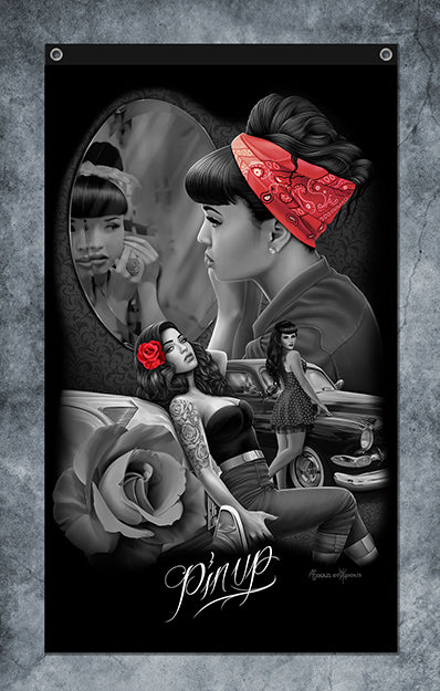 PIN UP - 3' X 5' - FLAG - BANNER