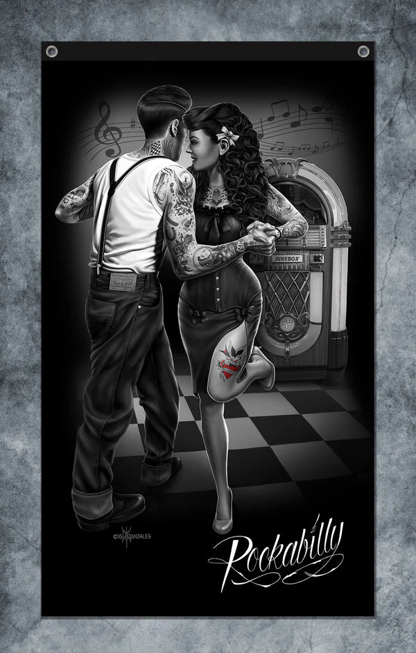ROCKABILLY - 3' X 5' - FLAG / BANNER