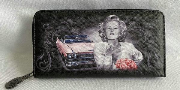 PRETTY IN PINK - WOMENS ZIPPERED WALLET - DGA - ANGELS