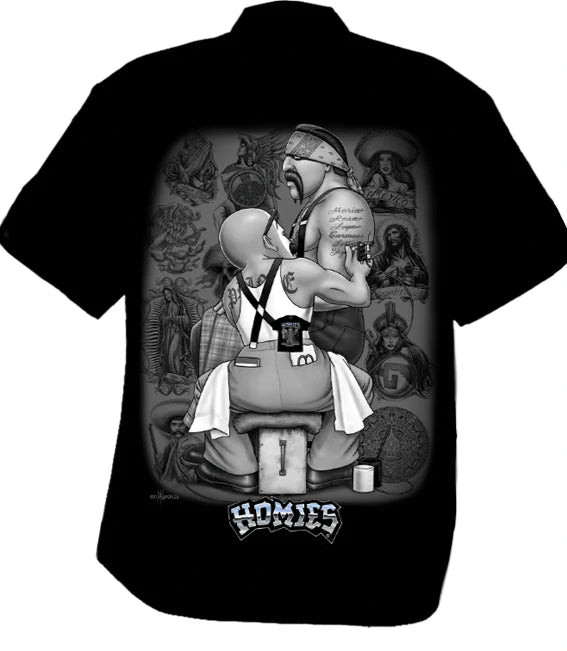 TATTOOIST - HOMIES - BUTTON UP WORK SHIRT