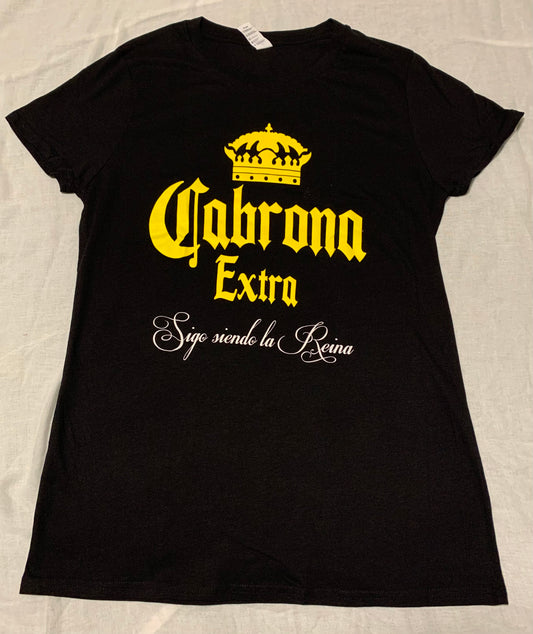 Woman's New Nostalgic "Cabrona Extra" Funny Short Sleeve Slim Fit T-Shirt