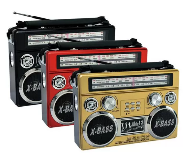 Waxiba Xb-372Bt 372BT Portable Multifunction Led Fm Am Sw Radio System Mp3 Player