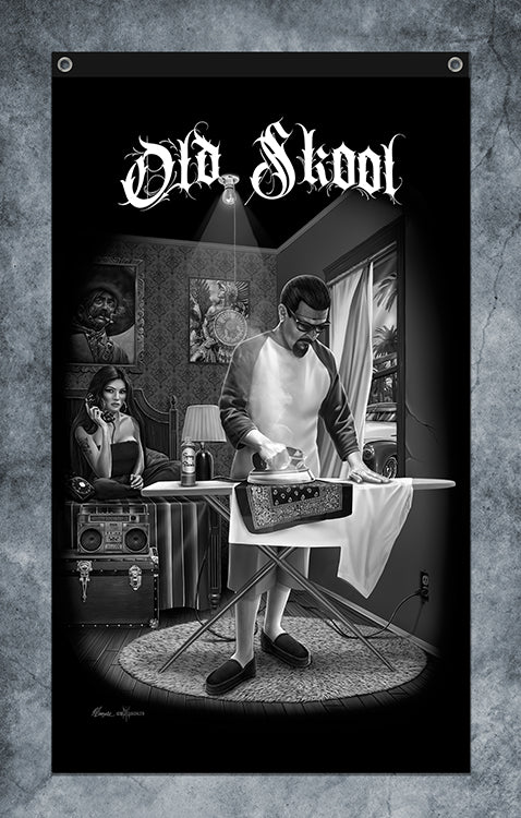 OLD SKOOL - 3' X 5' - FLAG / BANNER