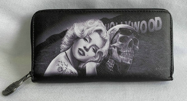 HOLLYWOOD HOMEGIRL - WOMENS ZIPPERED WALLET - DGA - ANGELS