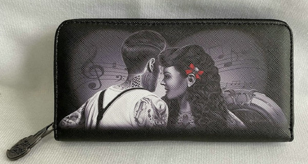 ROCKABILLY - WOMENS ZIPPERED WALLET - DGA - ANGELS