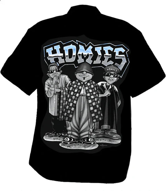 EIGHTBALL TRIO - HOMIES - BUTTON UP WORK SHIRT