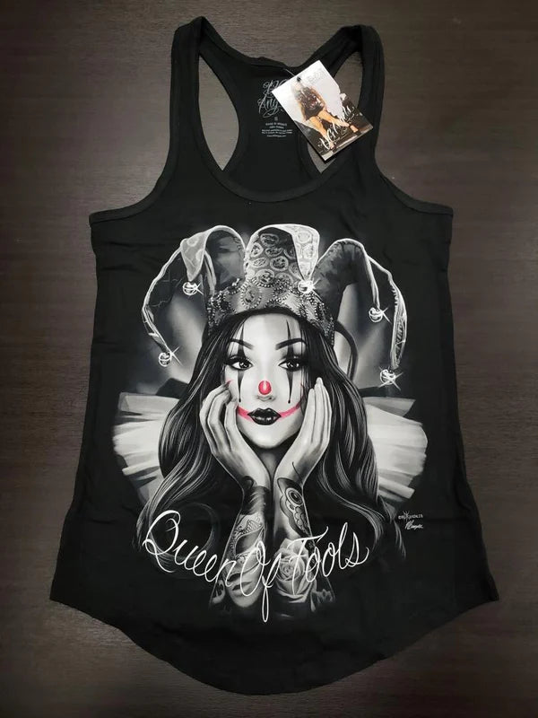 QUEEN OF FOOLS - Racer Back Tank - DGA