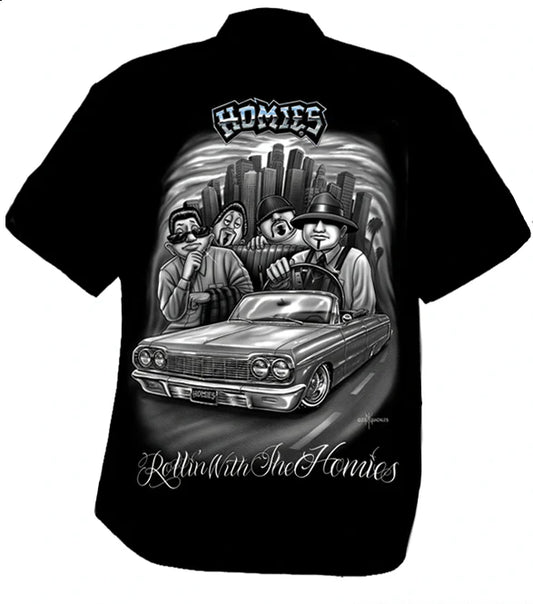 ROLLIN WITH THE HOMIES - HOMIES - BUTTON UP WORKSHIRT
