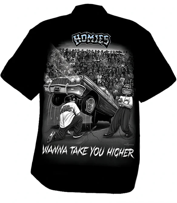 WANNA TAKE YOU HIGHER - HOMIES - BUTTON UP WORKSHIRT